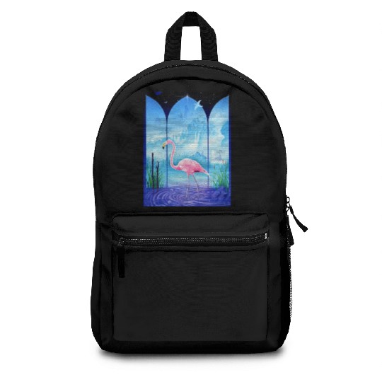 Cosmic Flamingo Backpacks