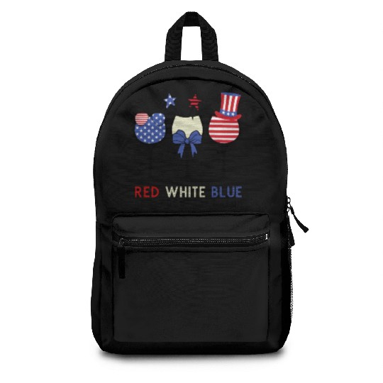 Red White Blue and Cocktails Backpacks