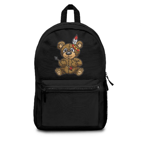 Indian Teddy Bear with Jewelry and Arrow Backpacks