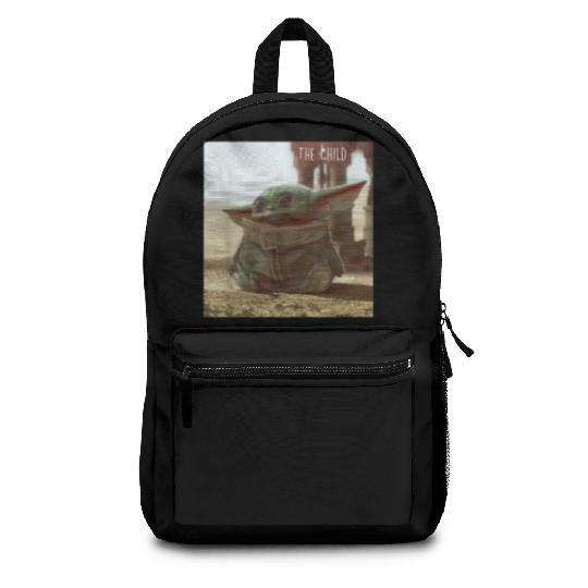 Star Wars The Mandalorian The Child Cute Scene Backpacks