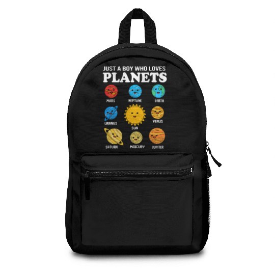 Solar System Science Just A Boy Who Loves Planets Backpacks