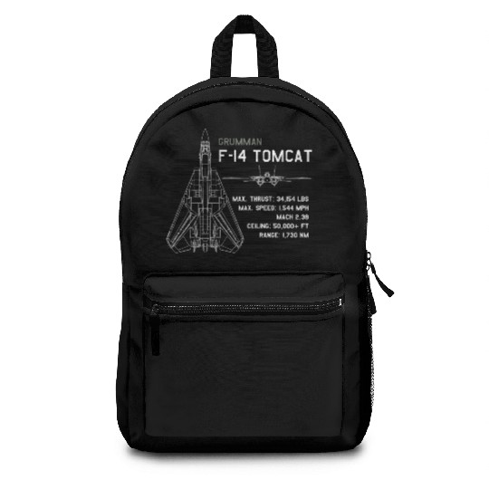 F 14 Tomcat Schematics Backpacks