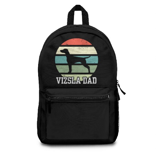 Vizsla Dad I Retro Vizsla Dad Backpacks