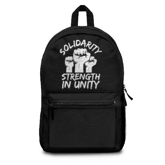 Solidarity Strength In Unity Labor Day Union Backpacks