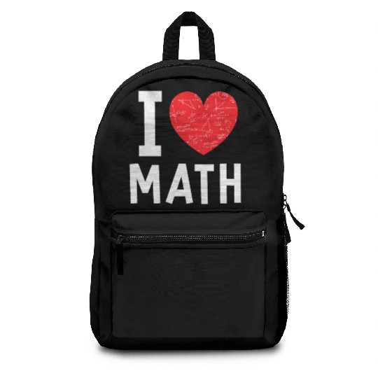 I Love Math Heart Math Backpacks
