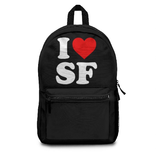 I Love Sf San Francisco Heart Backpacks