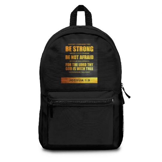 Joshua 1:9 Bible Verse Wall Art Backpacks