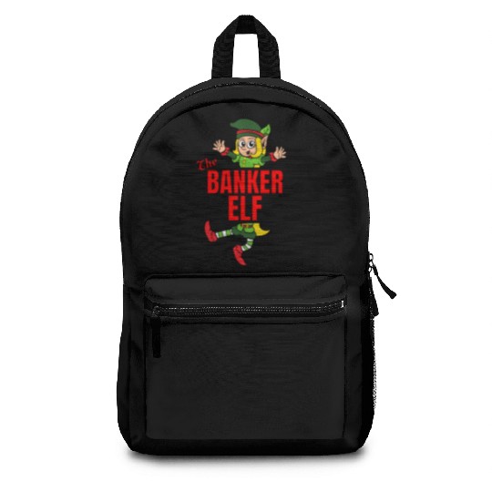 The Banker Elf Elves Christmas XMAS Backpacks