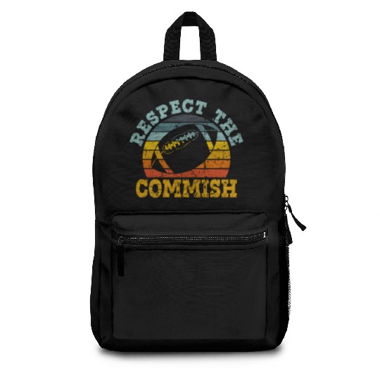 Respect the Commish Fantasy Football Commissioner Backpacks