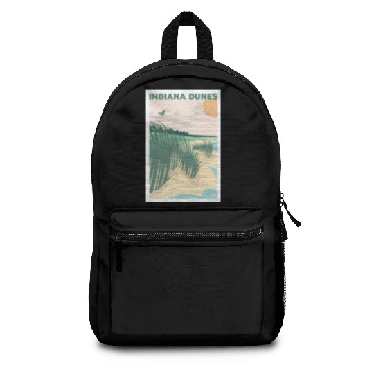 Grass Sunset Indiana Dunes Poster Backpacks