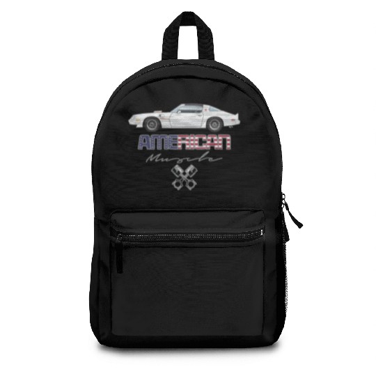 American Muscle Cameo White w Orange Graphics Backpacks