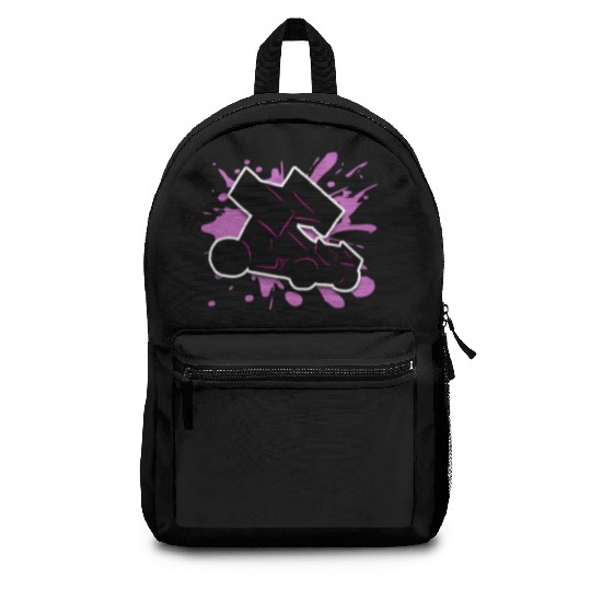 Sprint Car Pink Splat Backpacks