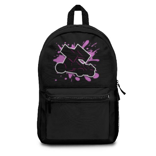 Sprint Car Pink Splat Backpacks