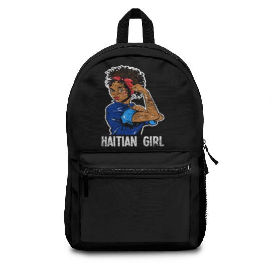 Haiti Girl Caribbean Backpacks