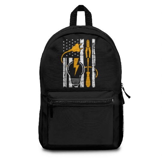 Electric Tools Lineman USA American Electricians Backpacks