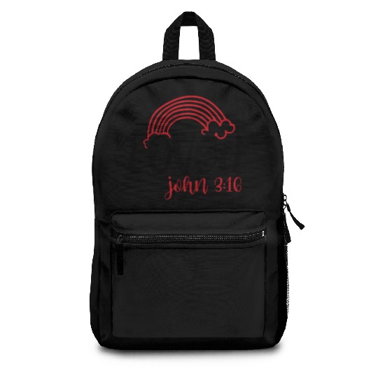 Loved john 3 16 Valentine Day Bible Verse Text Art Backpacks