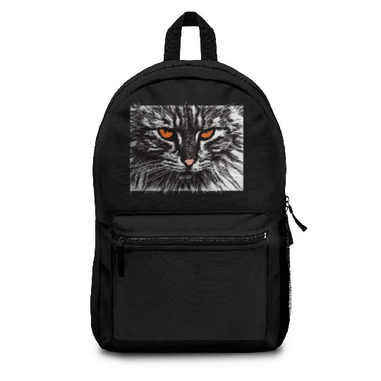 funny cat face Backpacks