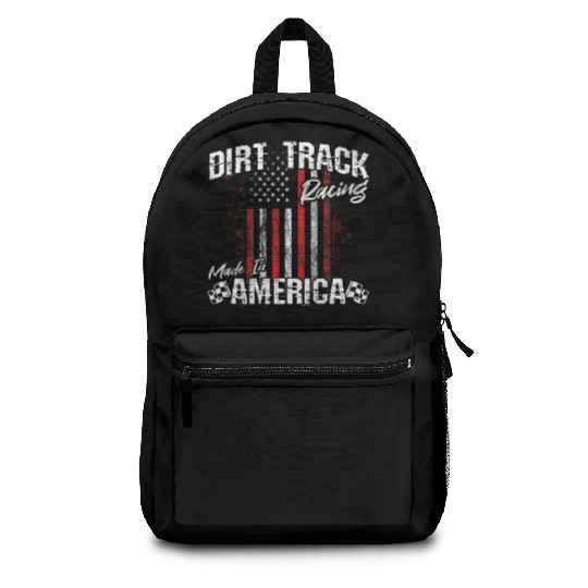 Dirt Track Racing Made In America Backpacks