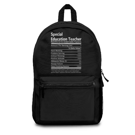 Special Education Teacher Backpacks - Nutritional An