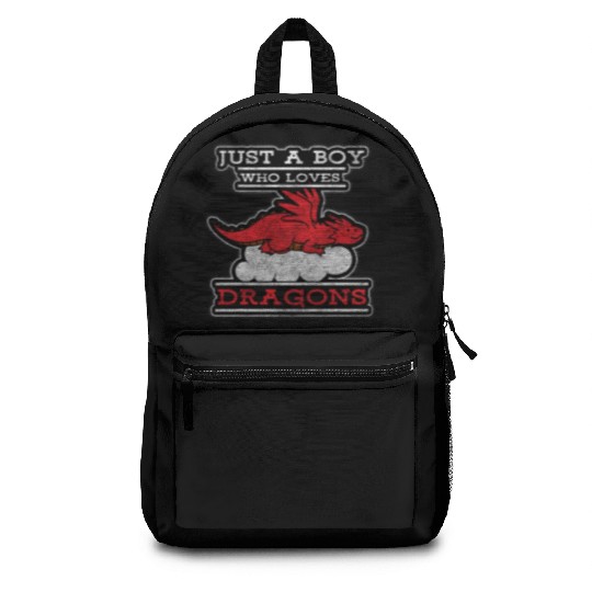 Fantasy Asia Black Chinese Dragon Backpacks