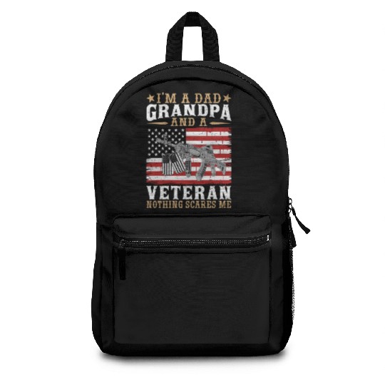 Im A Dad Veteran Nothing Backpacks