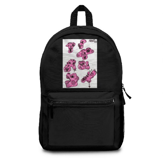 pink zombies Backpacks