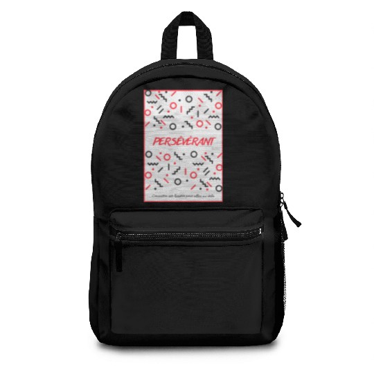 Noir et Blanc Fille Motivation Affiche Backpacks