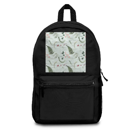 Watercolor Wildflowers Botanical Pattern Backpacks