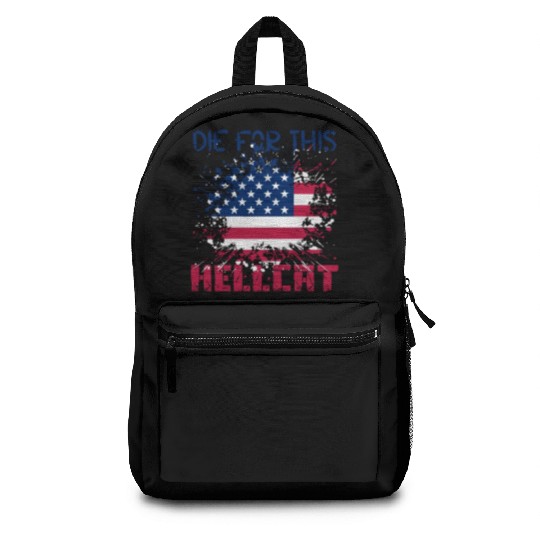 Die For This Hellcat- Vintage US Flag Backpacks