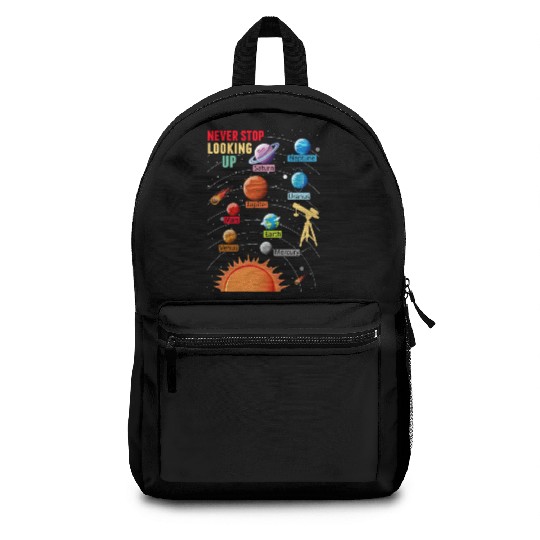 Telescope Solar System Planets Astronomy Lover Backpacks