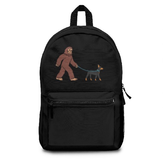 Bigfoot Sasquatch Walking Doberman Backpacks