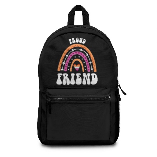Proud Friend Lesbian Pride Rainbow Backpacks