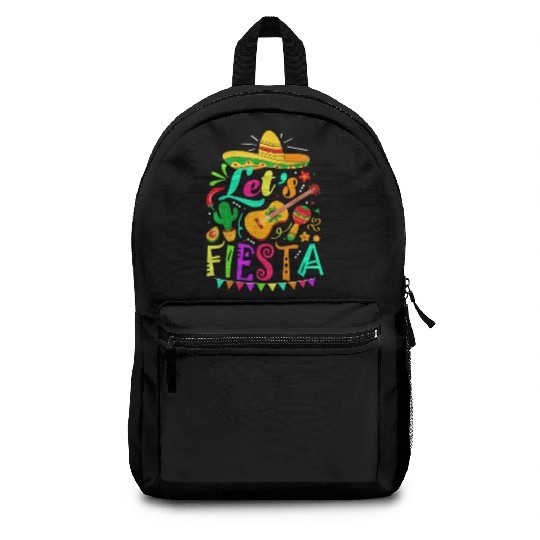 Cinco De Mayo Mexican Guitar Cactus Backpacks