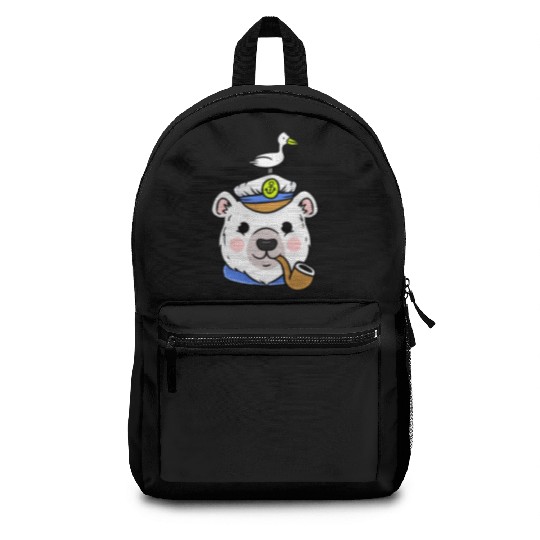 Polar Bear Sailor Captain For Sailing Lover Backpacks