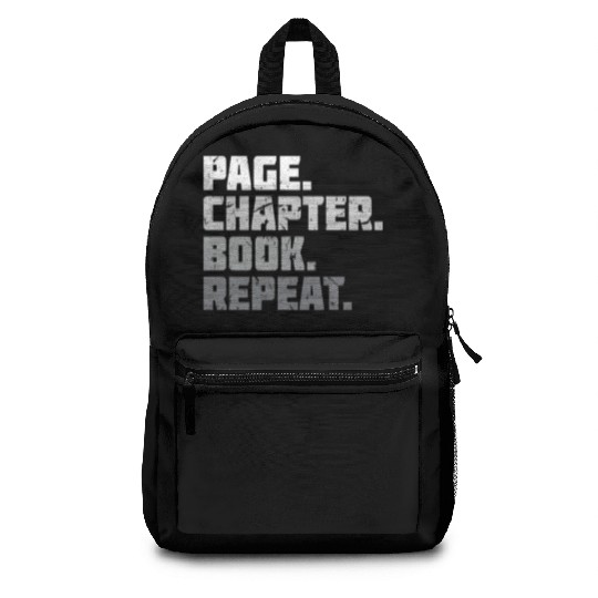 Page Chapter Book Lover Reading Backpacks
