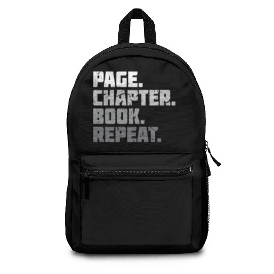 Page Chapter Book Lover Reading Backpacks