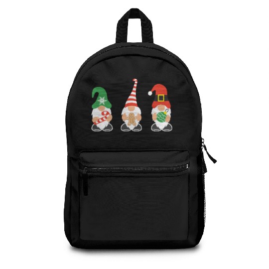Christmas Gnomes with candy cane, gift Backpacks