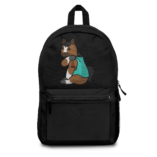 I Love Mom Tattoo Horse Backpacks