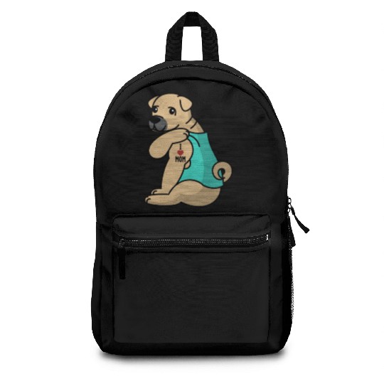 I Love Mom Tattoo Shar Pei Backpacks