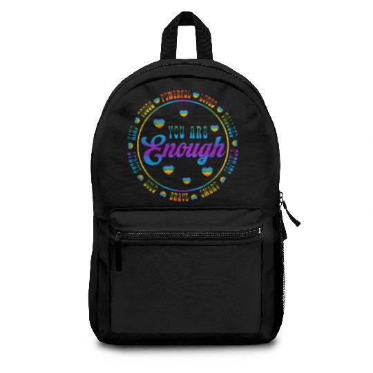 You Are Enough LGBTQ Inspirational Backpacks