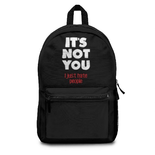 I hate people (dark) Backpacks