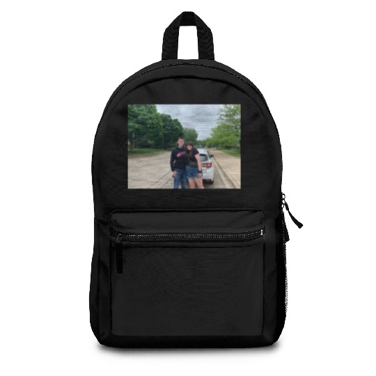 Emily and her boyfriend Backpacks