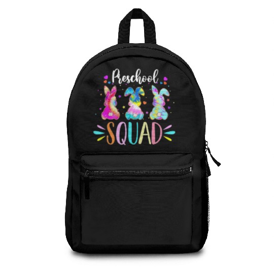 Cute Bunnies Preschool Teacher Squad Easter Day Backpacks