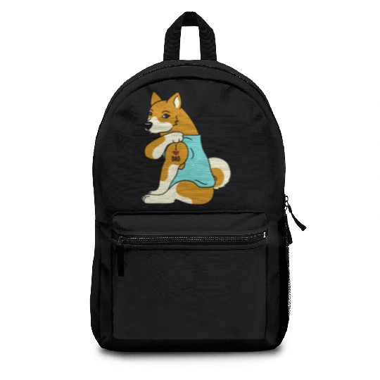 I Love Dad Shiba Inu Backpacks