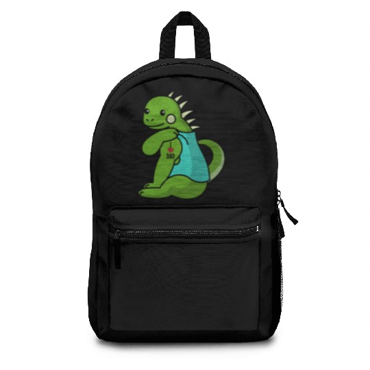 I Love Dad Iguana Reptile Backpacks