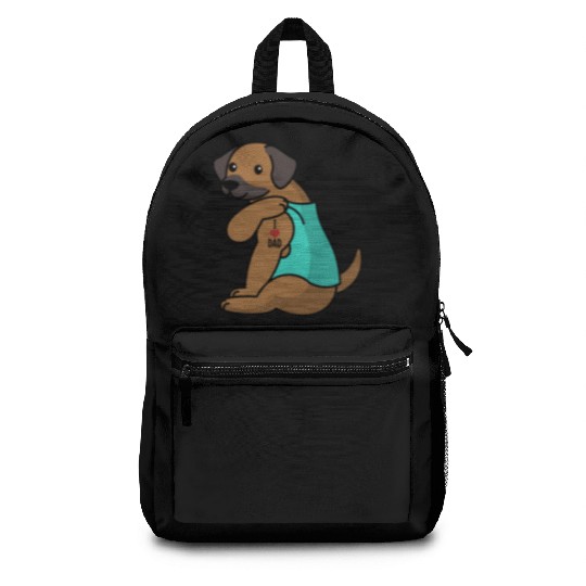 I Love Dad Rhodesian Ridgeback Backpacks