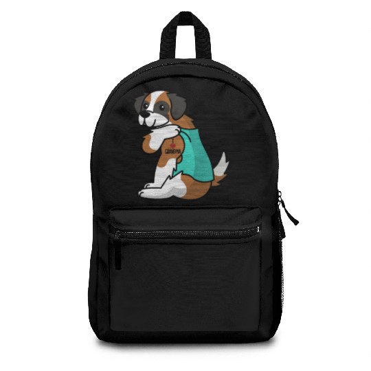 Saint Bernard I Love Grandma Backpacks