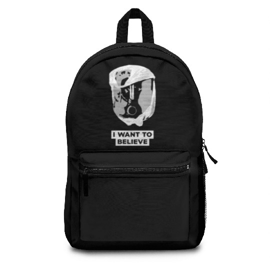 I Want To Believe 001 B-W Skull Backpacks