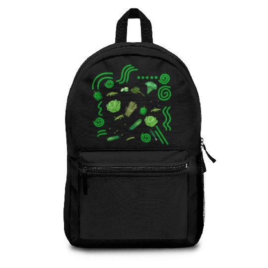 Vegetables Backpacks, Green Vegetables Backpacks, Vegan