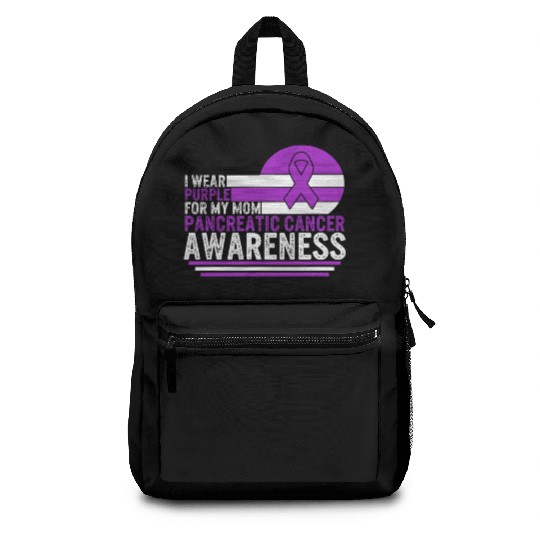 Pancreatic Cancer Backpacks, I Wear Purple For My Mom